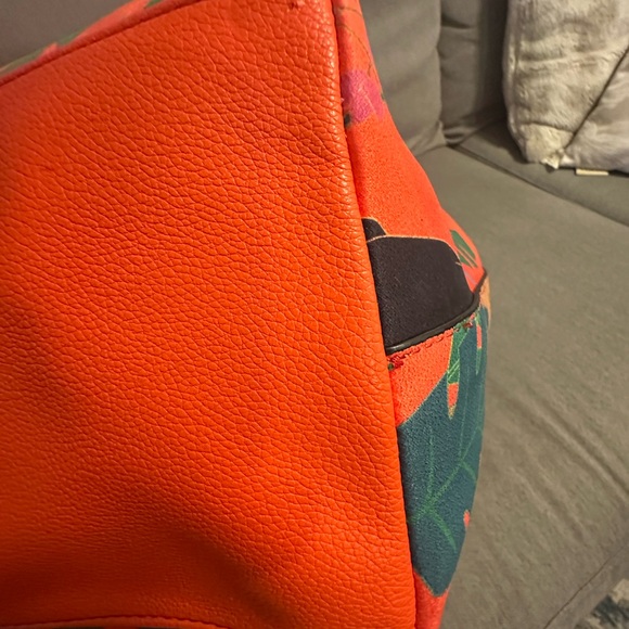 2PC set Stylish Black purse and Orange Women's Tote Bag - Picture 8 of 9